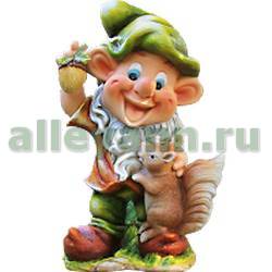 Фигура садовая ЭЛЬФ С ЖЕЛУДЕМ И БЕЛКОЙ купить в Нижнем Новгороде