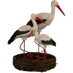 Фигура садовая АИСТЫ СЕМЬЯ В ГНЕЗДЕ купить во Владимире