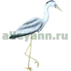Фигура садовая ЦАПЛЯ НА ЖЕЛЕЗНЫХ НОГАХ большая купить в Нижнем Новгороде
