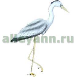 Фигура садовая ЦАПЛЯ НА ЖЕЛЕЗНЫХ НОГАХ маленькая купить в Нижнем Новгороде