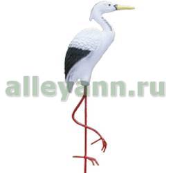 Фигура садовая ЦАПЛЯ НА ЖЕЛЕЗНЫХ НОГАХ купить в Нижнем Новгороде