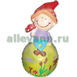 Фигура садовая ЭЛЬФ С ГРИБОМ НА АРБУЗЕ купить во Владимире