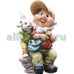 Фигура садовая ГНОМ С ЗАЙЦЕМ купить в Нижнем Новгороде