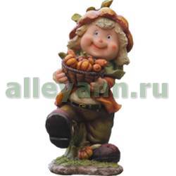 Фигура садовая ГНОМИК С КОРЗИНКОЙ ТЫКВ купить во Владимире