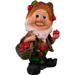 Фигура садовая ГНОМИК С КОРЗИНКОЙ ЯБЛОК купить в Нижнем Новгороде