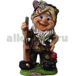 Фигура садовая ГНОМИК В ПАНАМЕ С РУЖЬЕМ купить во Владимире
