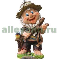 Фигура садовая ГНОМИК В ШЛЯПКЕ С РОГАТКОЙ купить в Нижнем Новгороде