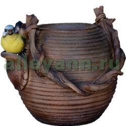 Фигура садовая КАШПО ЧАЙНИК С СИНИЦЕЙ купить в Нижнем Новгороде