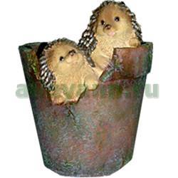 Фигура садовая КАШПО ЕЖИКИ В ГОРШОЧКЕ купить в Нижнем Новгороде