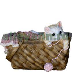 Фигура садовая КАШПО КОТЕНОК В КОРЗИНКЕ купить в Нижнем Новгороде
