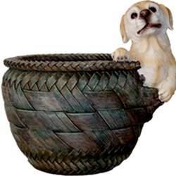 Фигура садовая КАШПО ЩЕНОК НА КОРЗИНЕ купить в Нижнем Новгороде