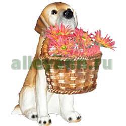 Фигура садовая ЛАБРАДОР С КОРЗИНОЙ купить во Владимире