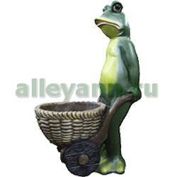 Фигура садовая ЛЯГУШКА С ТАЧКОЙ купить в Нижнем Новгороде