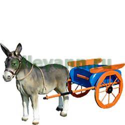 Фигура садовая ОСЛИК С ТЕЛЕЖКОЙ купить во Владимире