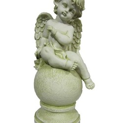 Фигура садовая СКУЛЬПТУРА АНГЕЛ НА ШАРЕ изогнувшийся купить в Нижнем Новгороде