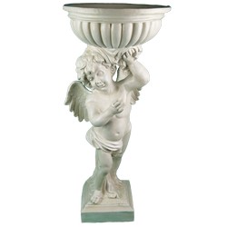 Фигура садовая СКУЛЬПТУРА АНГЕЛ С ЧАШЕЙ НА ГОЛОВЕ купить в Нижнем Новгороде