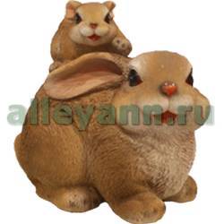 Фигура садовая ЗАЯЦ С ЗАЙЧЕНКОМ маленькие купить в Нижнем Новгороде